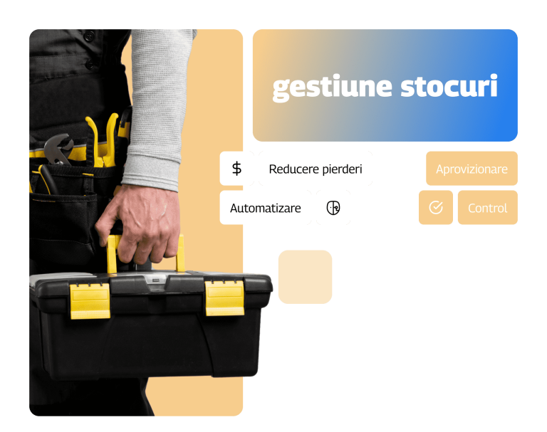 Materiale electrice - persoana care are o cutie de materiele in mana