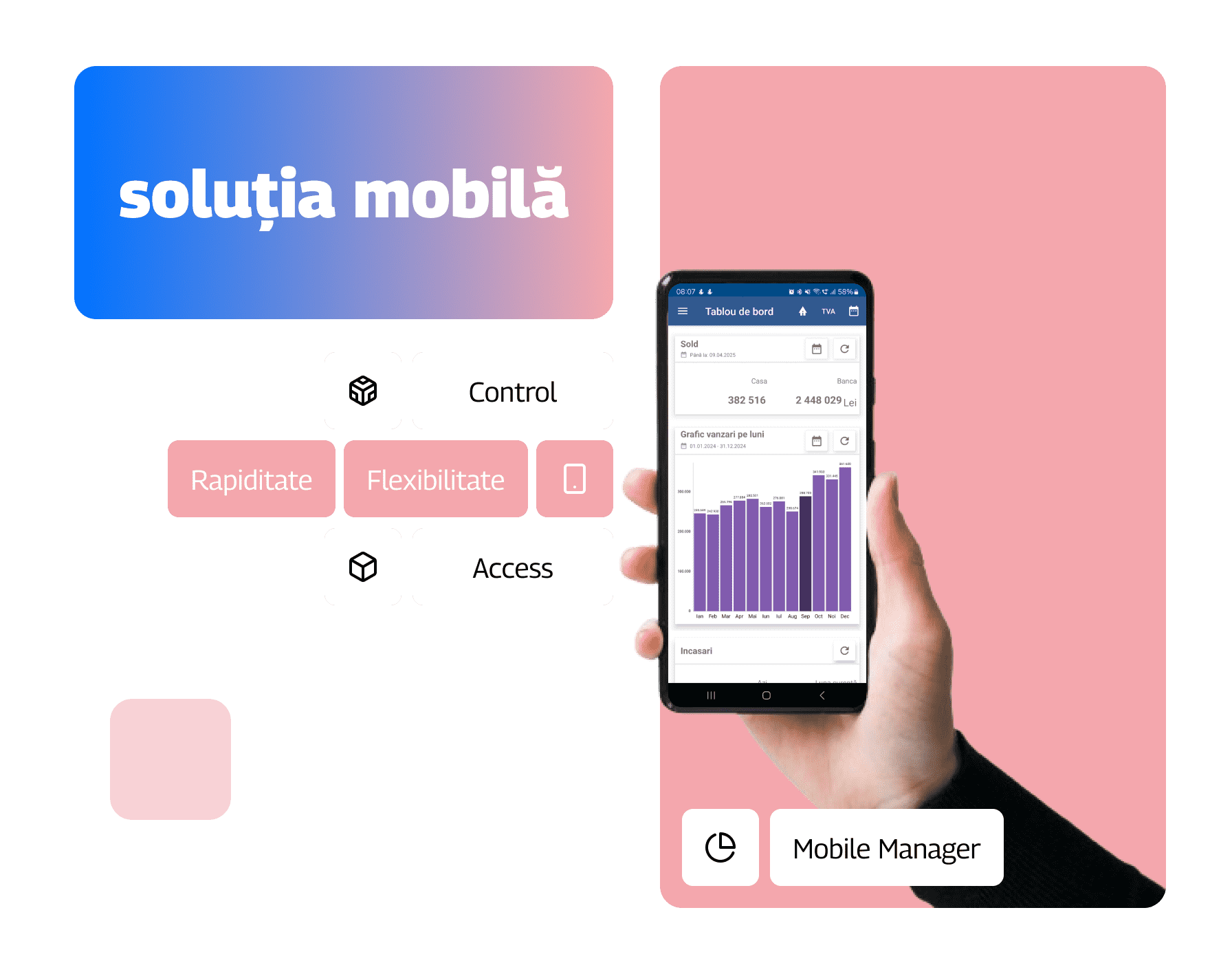 Program gestiune pentru afacerea ta - mobile manager acces de la distanta