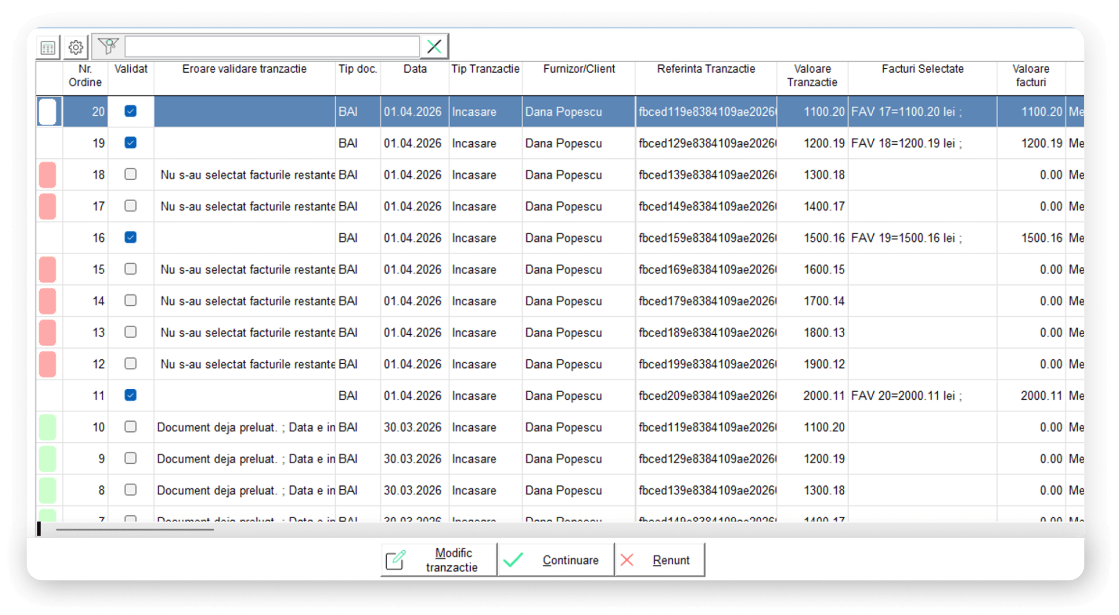 import tranzacții modulul import extrase bancare selectsoft automat