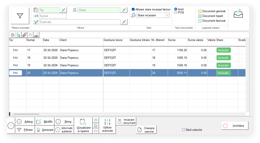 verificare finală tranzacții modulul import extrase bancare status actualizat
